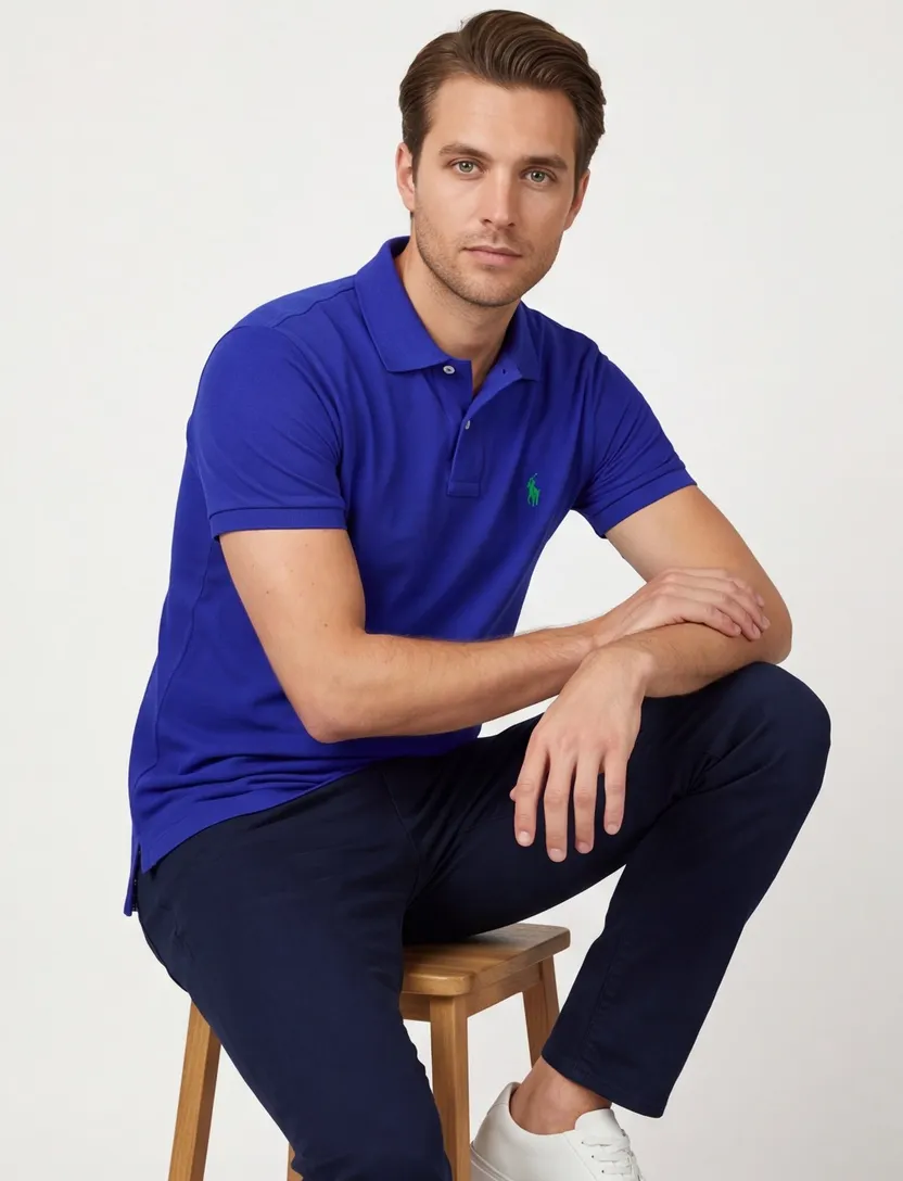 blauw effen Polo Ralph Lauren polo