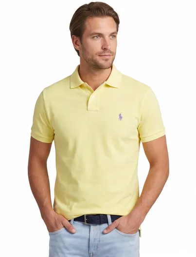 Polo Ralph Lauren Polo Ralph Lauren Slim Fit geel poloshirt