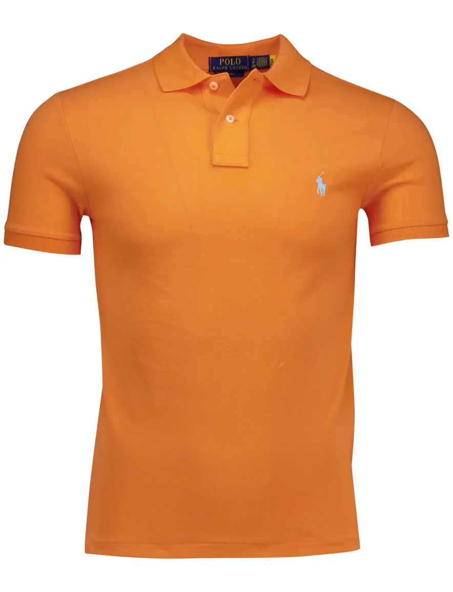 Polo Ralph Lauren polo effen oranje slim fit