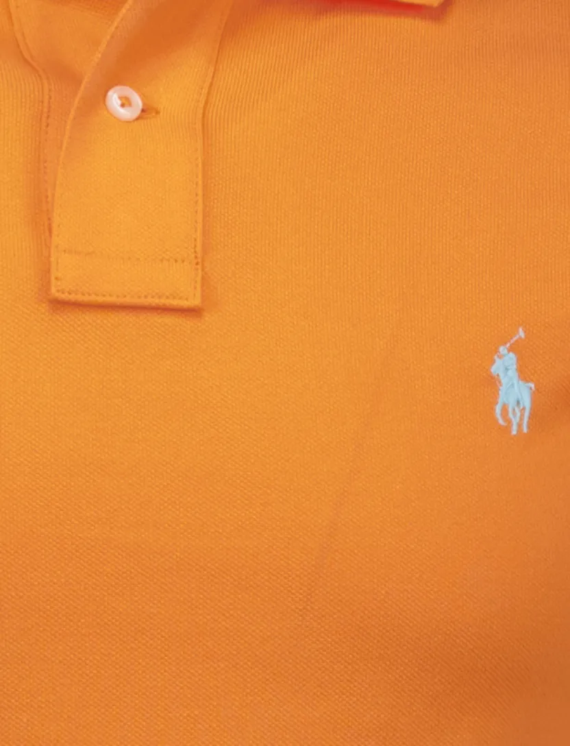 katoenen Polo Ralph Lauren polo oranje slim fit