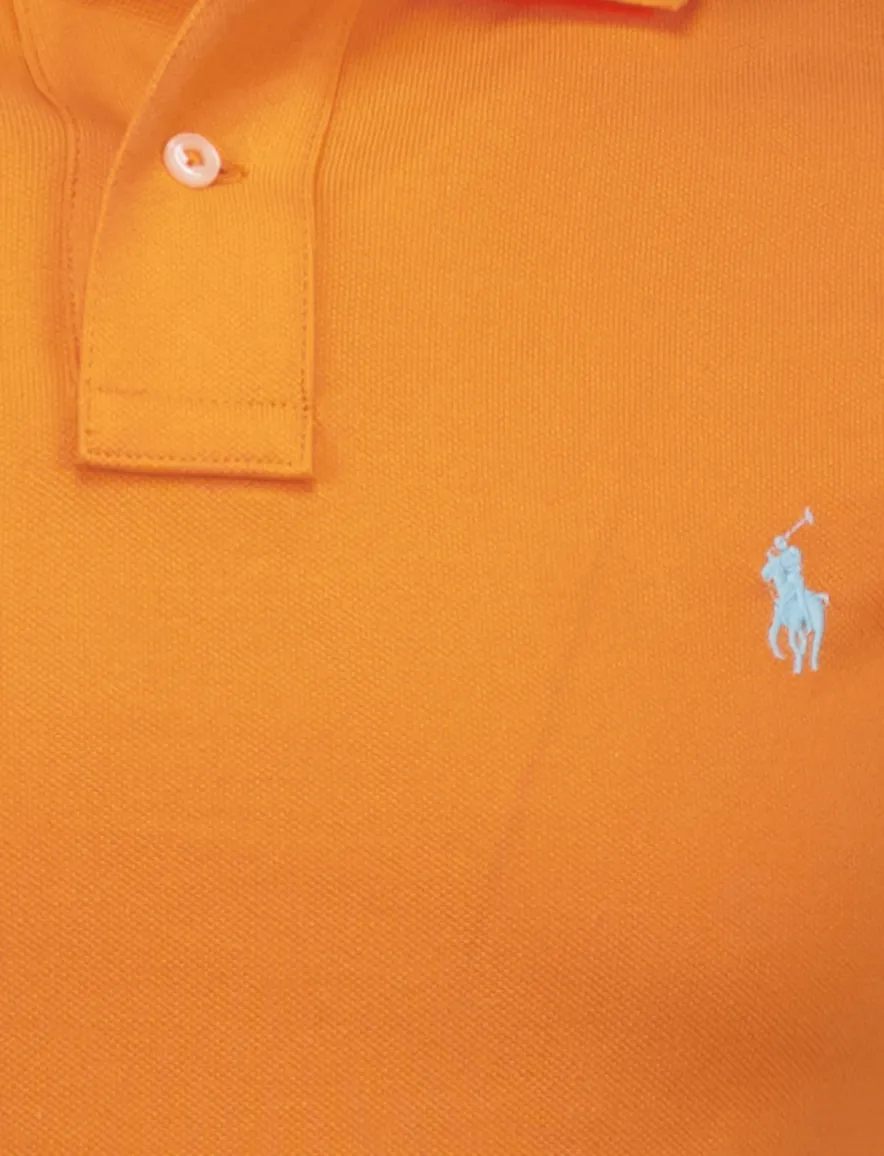 Polo Ralph Lauren polo effen oranje slim fit