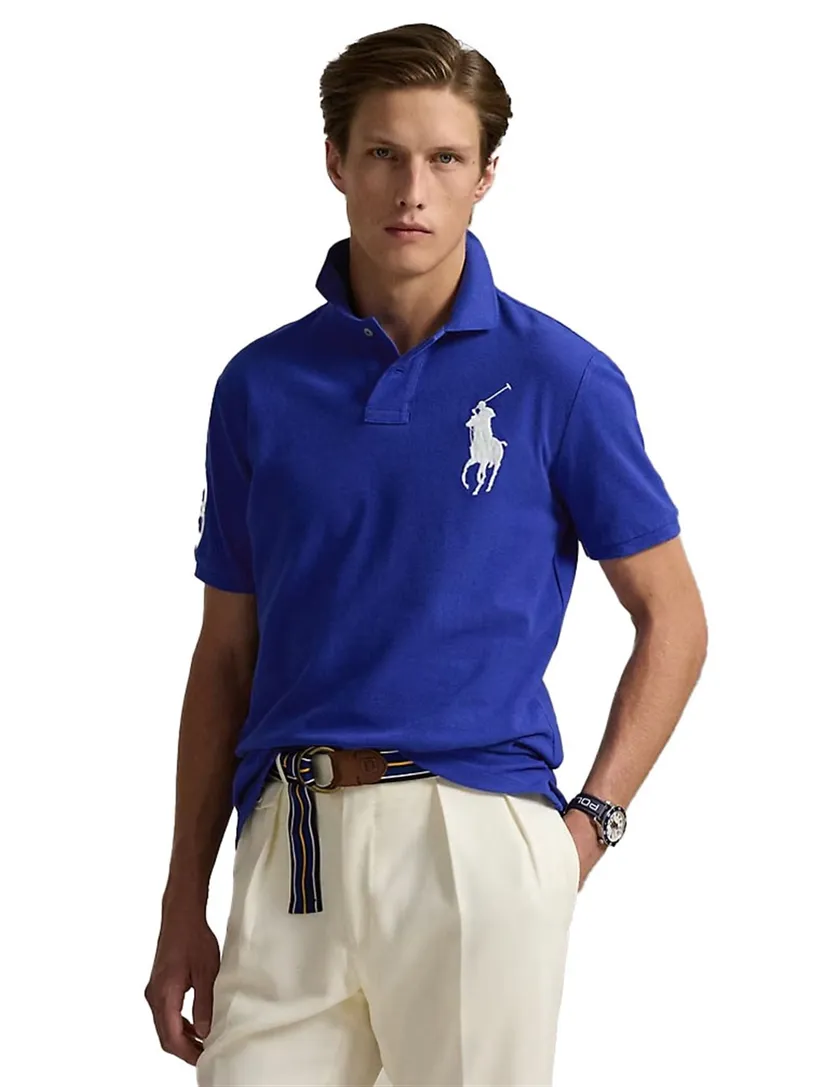 katoenen Polo Ralph Lauren polo blauw effen
