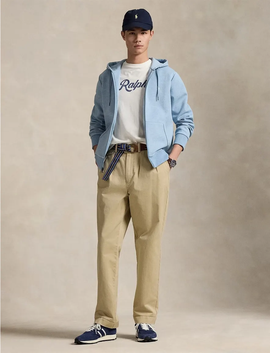 katoenen Polo Ralph Lauren vest lichtblauw gemeleerd