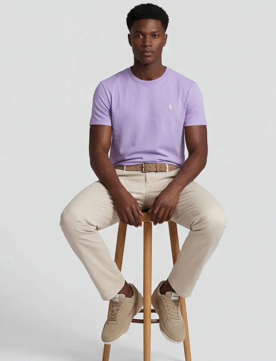 Polo Ralph Lauren wijde fit t-shirt paars katoen