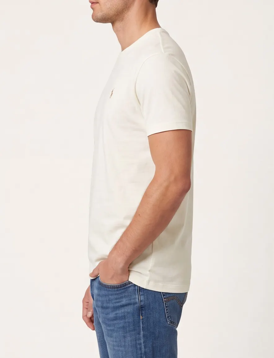 Polo Ralph Lauren wijde fit t-shirt crème katoen