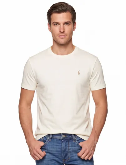 Polo Ralph Lauren Polo Ralph Lauren wijde fit t-shirt crème katoen
