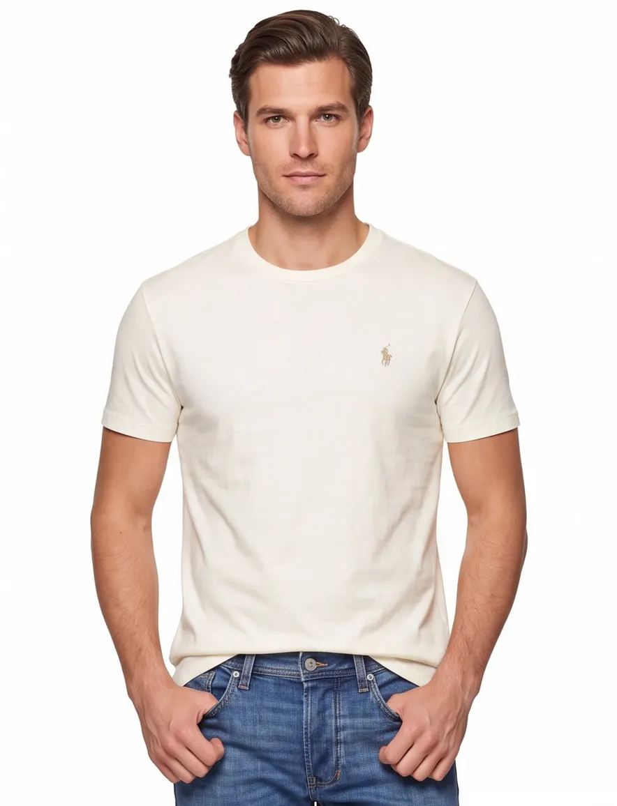 Polo Ralph Lauren wijde fit t-shirt crème katoen