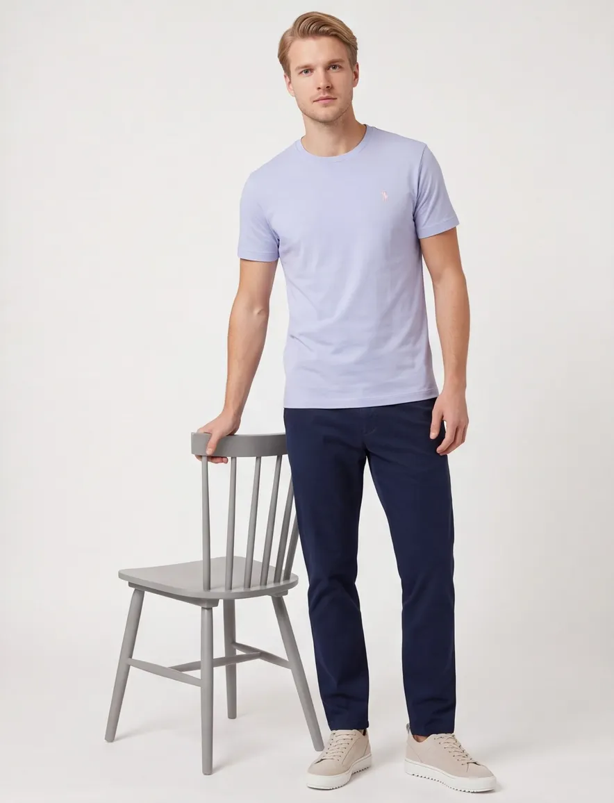 Polo Ralph Lauren custom slim fit t-shirt blauw