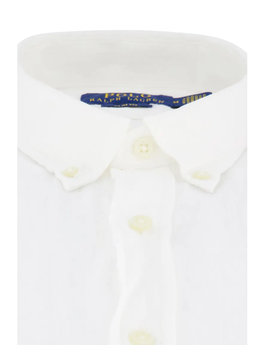 Polo Ralph Lauren overhemd wit slim fit 100% linnen
