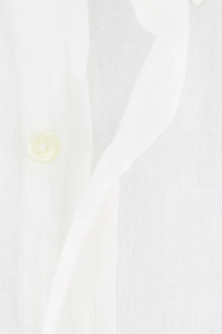 Polo Ralph Lauren overhemd wit slim fit linnen effen