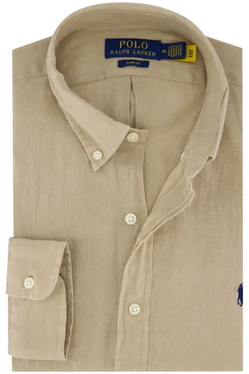 Polo Ralph Lauren Polo Ralph Lauren overhemd camel button-down linnen