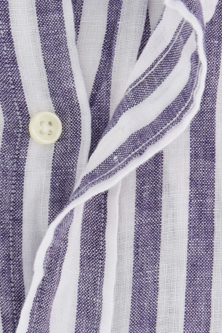 Polo Ralph Lauren overhemd navy wit linnen button-down