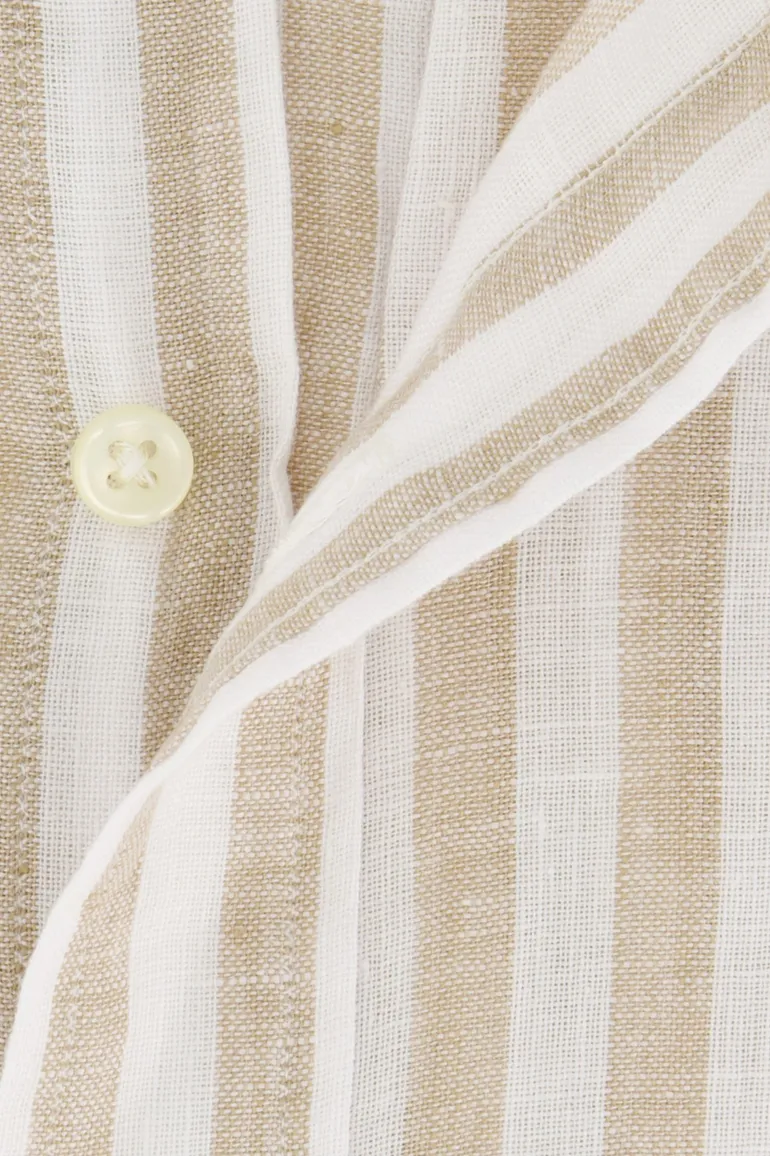 Polo Ralph Lauren overhemd beige wit linnen button-down