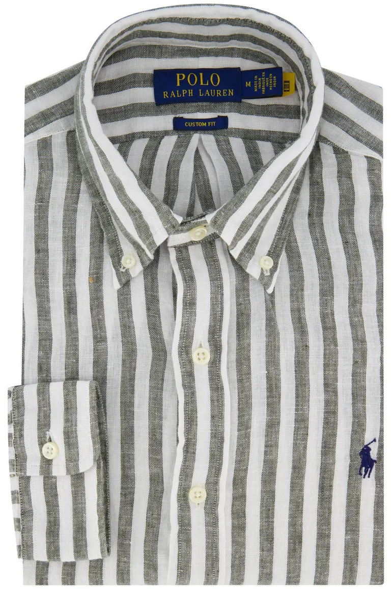 Polo Ralph Lauren overhemd groen wit lange mouw