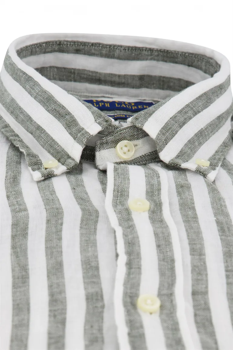 Polo Ralph Lauren overhemd groen wit lange mouw