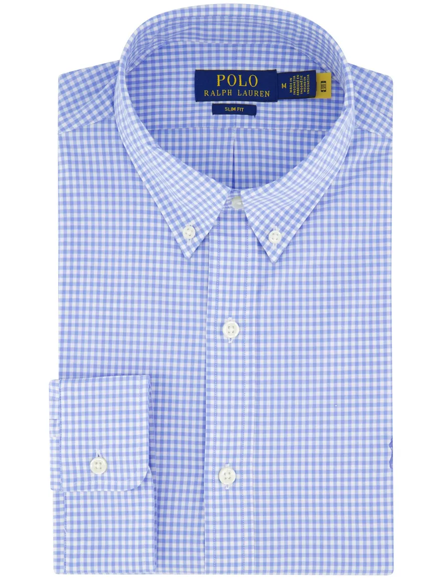 Polo Ralph Lauren overhemd blauw wit slim fit