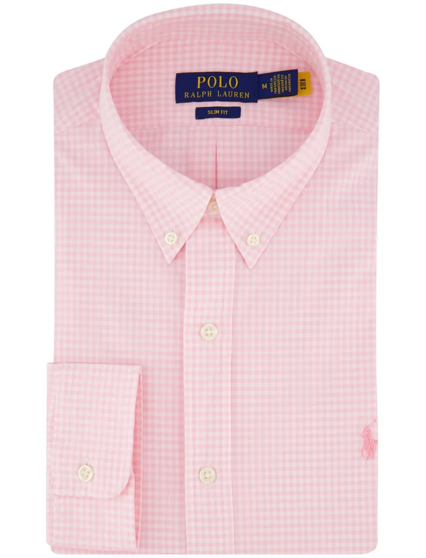 Polo Ralph Lauren overhemd roze slim fit geruit