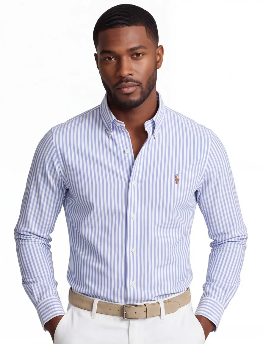 Polo Ralph Lauren overhemd blauw wit gestreept