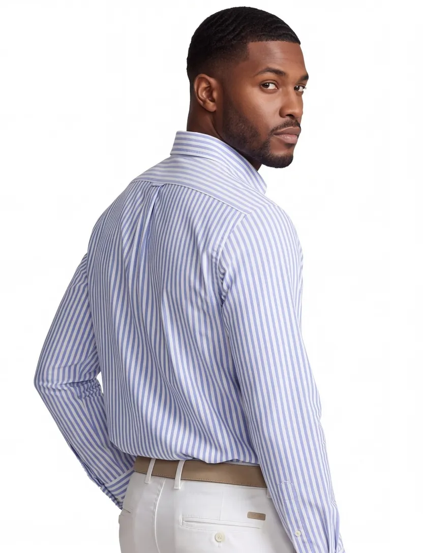 Polo Ralph Lauren overhemd blauw wit gestreept