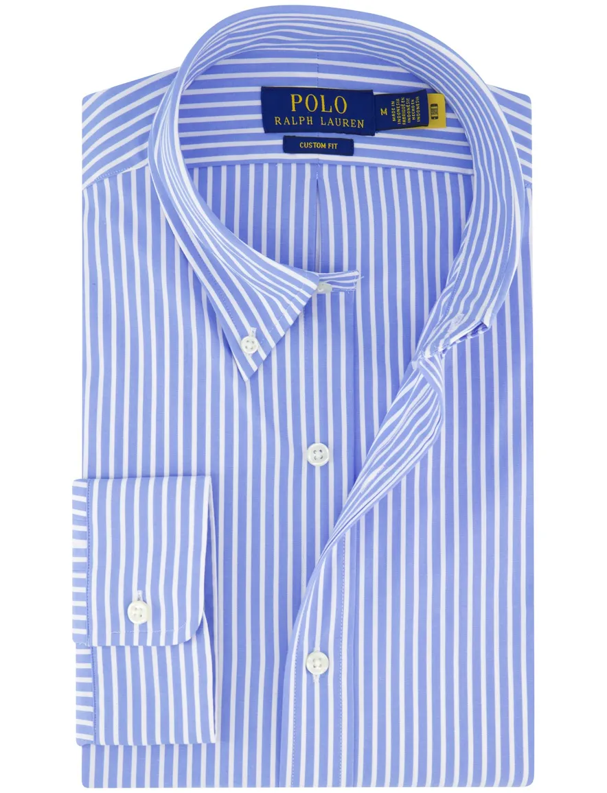 Polo Ralph Lauren overhemd blauw wit gestreept