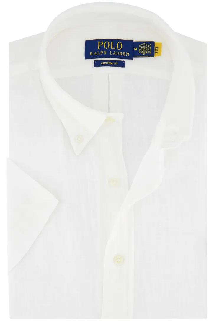 Polo Ralph Lauren Custom Fit overhemd wit 100% linnen