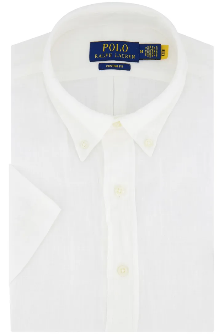 Polo Ralph Lauren Custom Fit overhemd wit 100% linnen