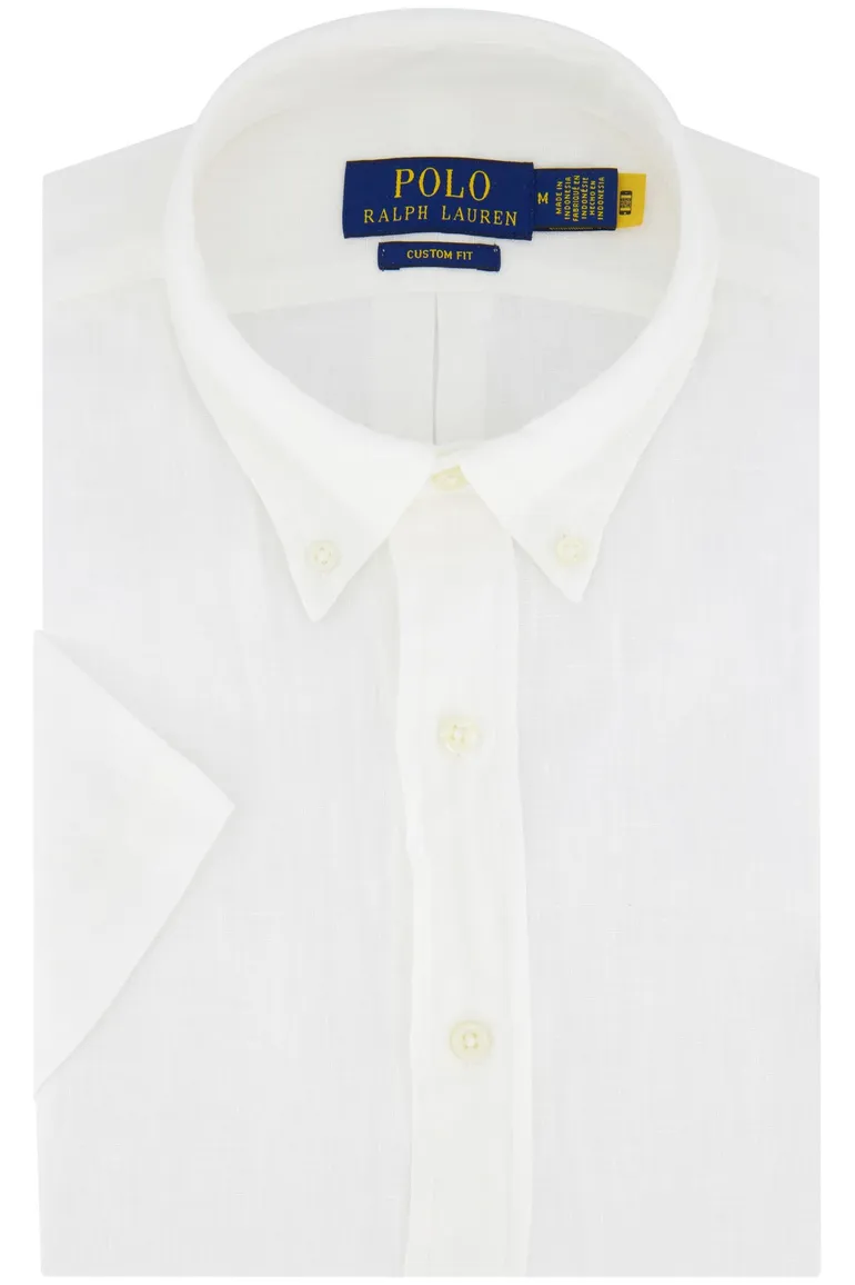 Polo Ralph Lauren Custom Fit overhemd wit linnen