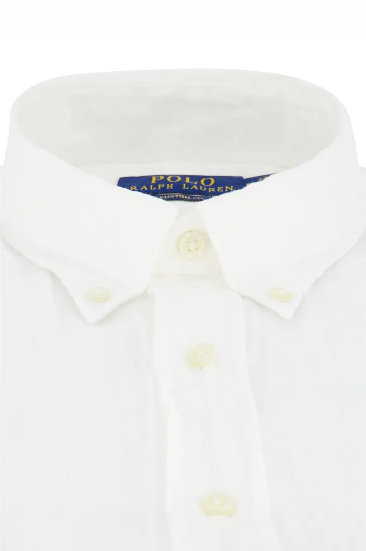 Polo Ralph Lauren Custom Fit overhemd wit 100% linnen