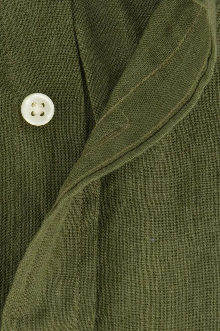 Polo Ralph Lauren overhemd mosgroen Custom Fit