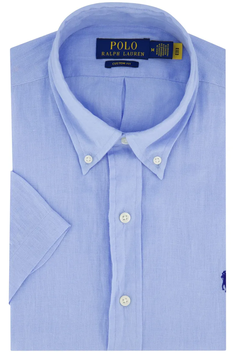 Polo Ralph Lauren overhemd korte mouw blauw