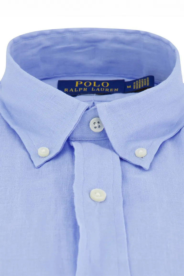 Polo Ralph Lauren overhemd korte mouw blauw