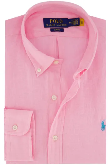 Polo Ralph Lauren Polo Ralph Lauren overhemd roze linnen lange mouw