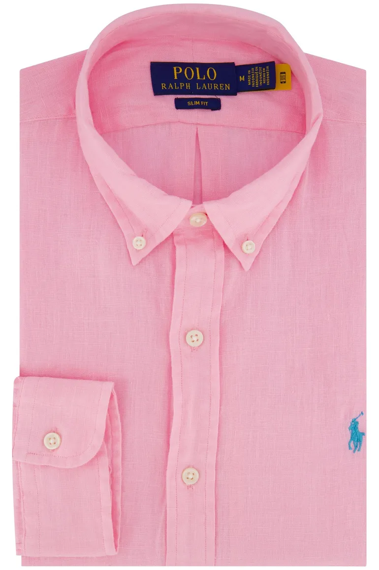 Polo Ralph Lauren overhemd roze linnen