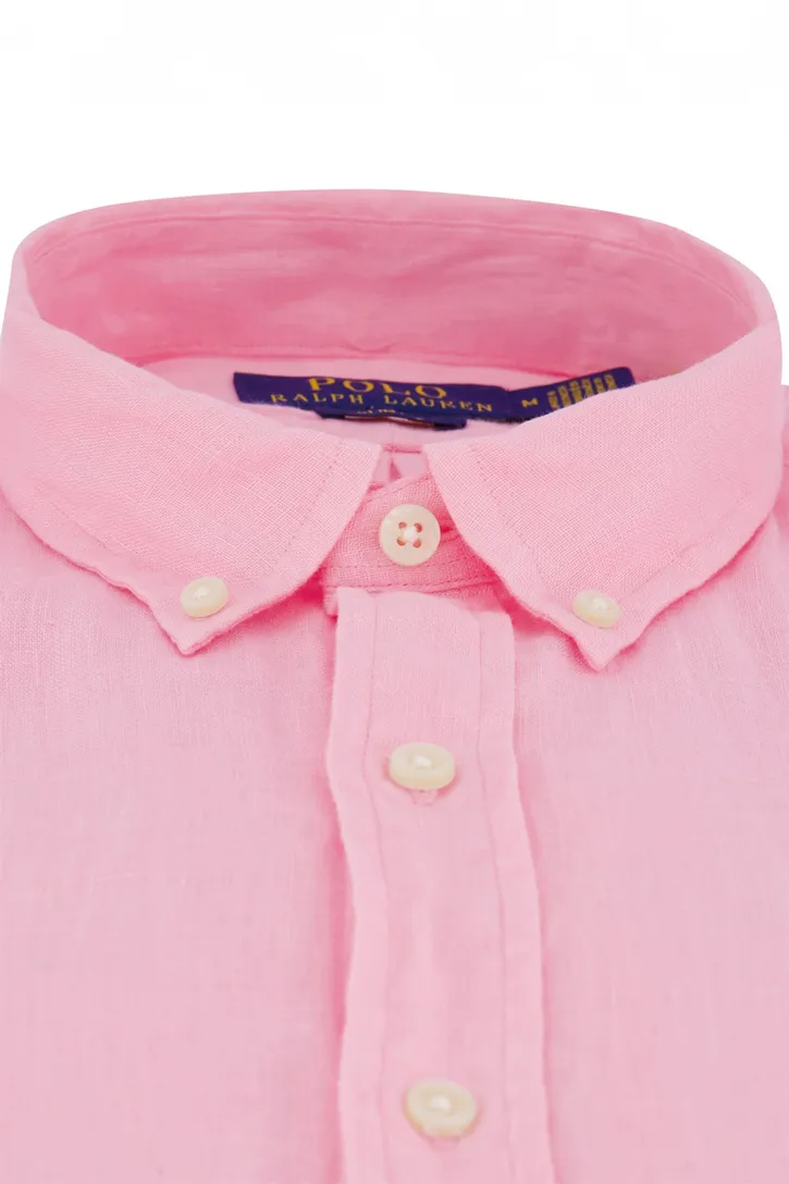Polo Ralph Lauren overhemd roze linnen button-down