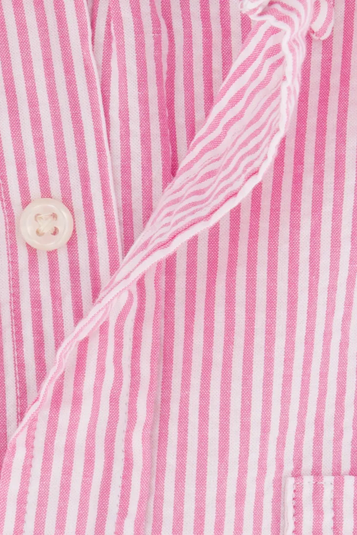 Polo Ralph Lauren overhemd korte mouw roze borstzak