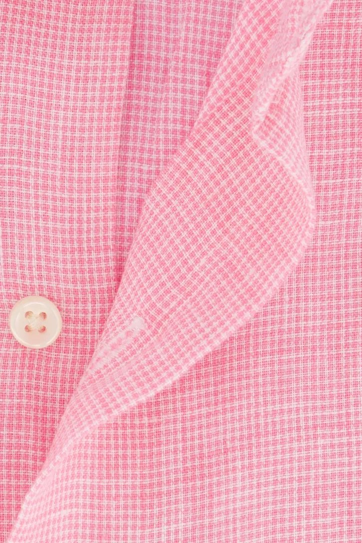 Polo Ralph Lauren overhemd roze linnen wide collar