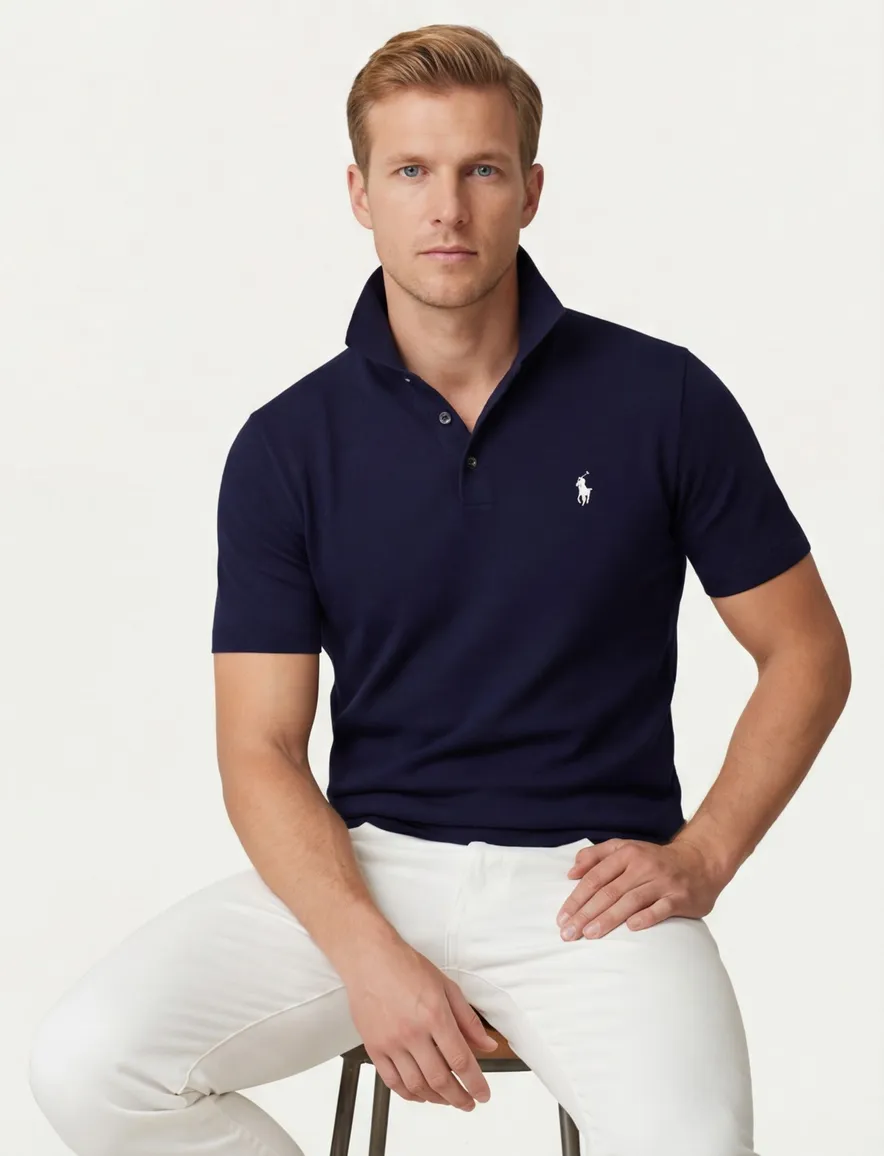 Polo Ralph Lauren knitted polo boord navy