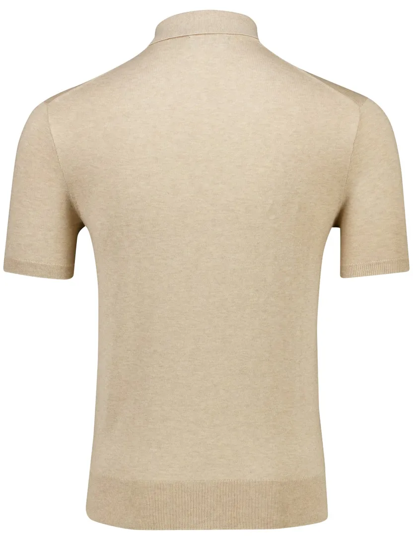 Polo Ralph Lauren knitted polo met boord beige