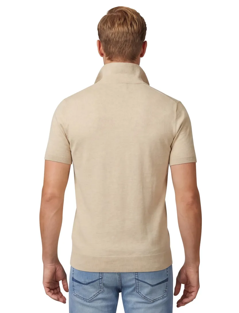 Polo Ralph Lauren knitted polo met boord beige