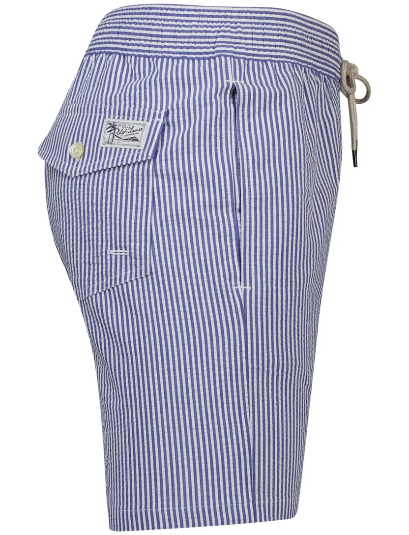 Zwemshort Polo Ralph Lauren blauw gestreept normale fit