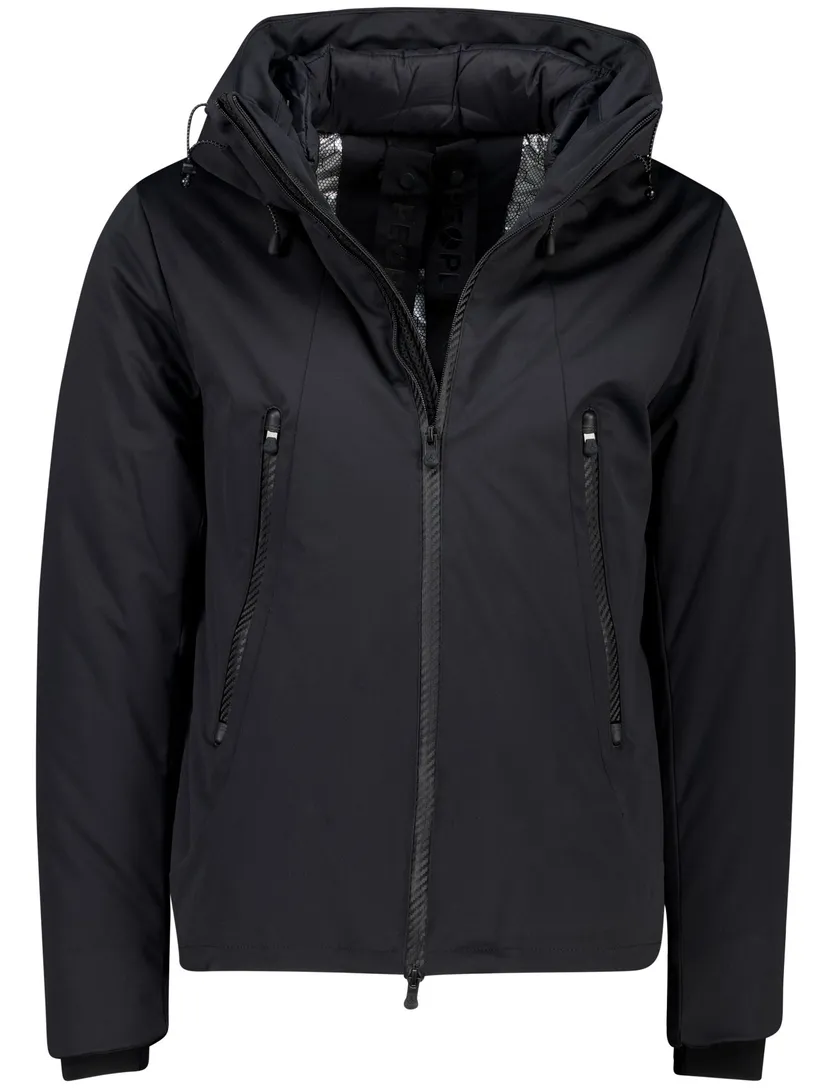 People of Shibuya jack zwart effen Primaloft normale fit