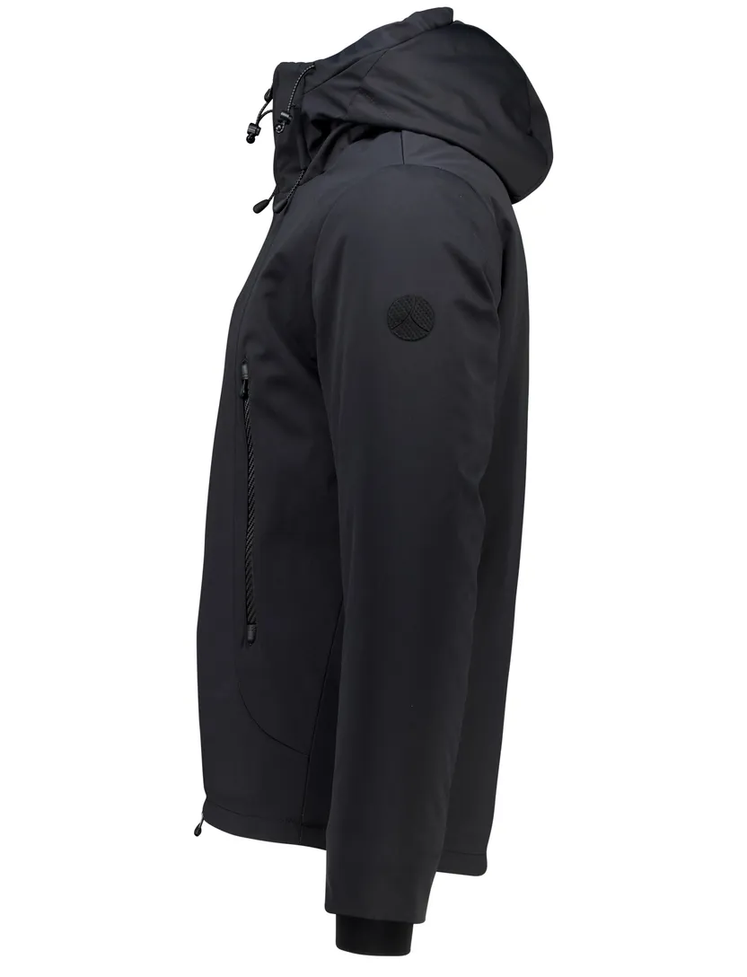 People of Shibuya jack zwart effen Primaloft normale fit
