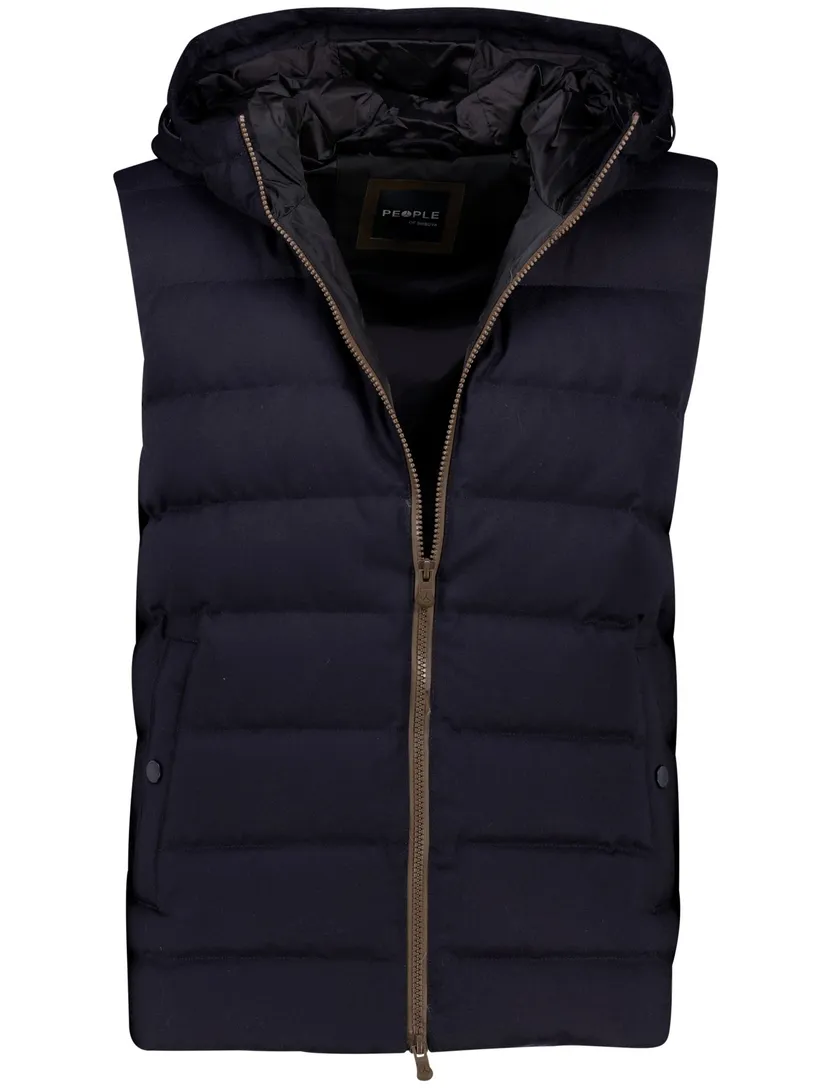 People of Shibuya bodywarmer donkerblauw effen