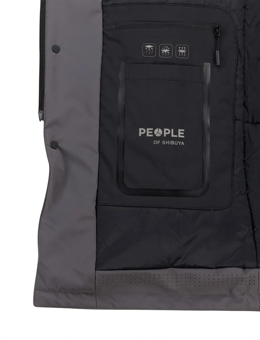 People of Shibuya jack donkergrijs polyamide