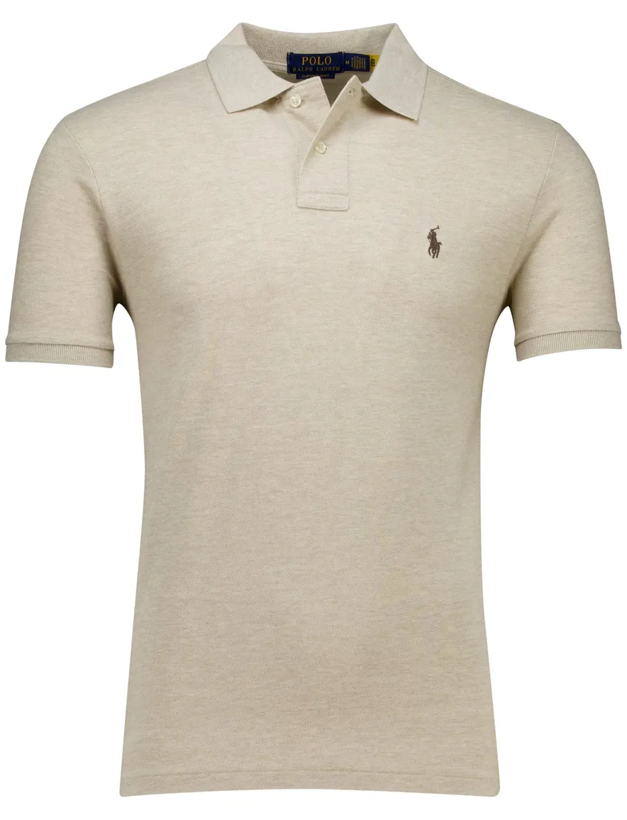 poloshirt korte mouw beige Polo Ralph Lauren Custom Slim Fit