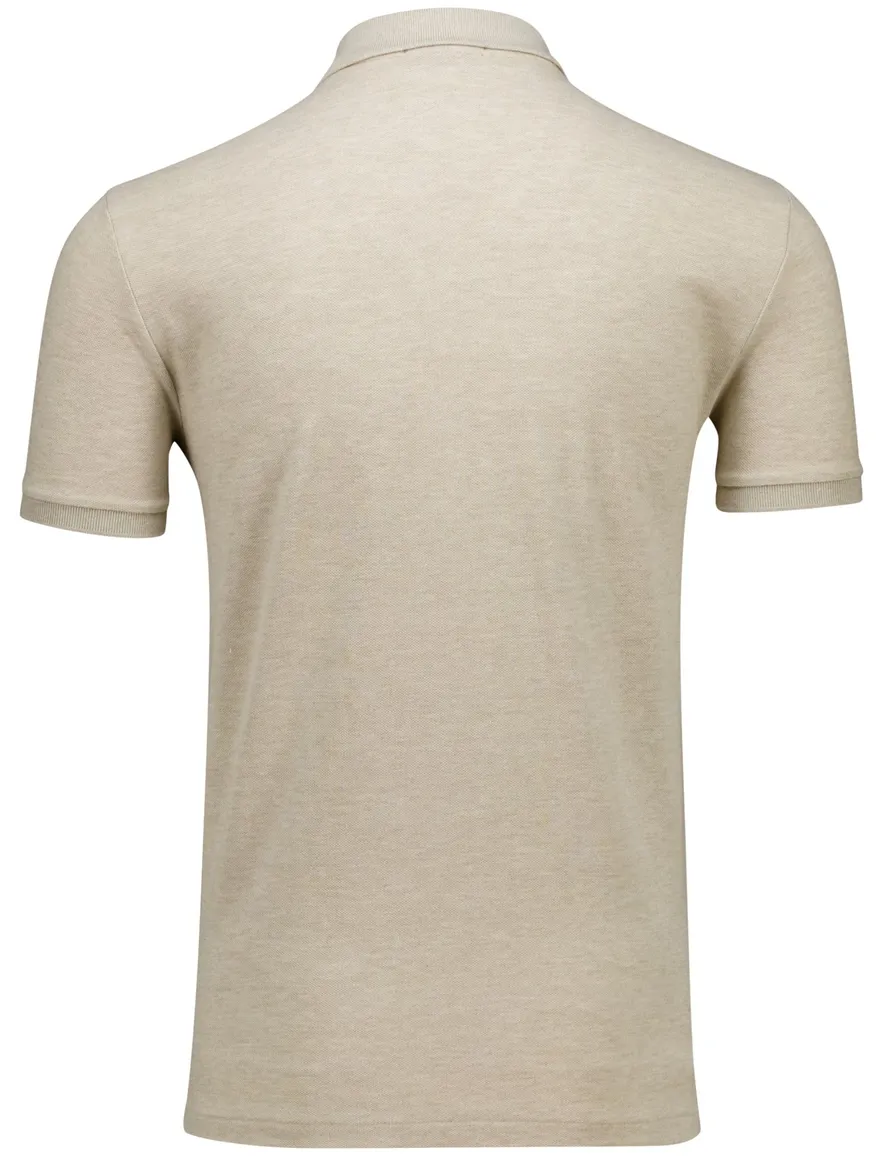 poloshirt korte mouw beige Polo Ralph Lauren Custom Slim Fit
