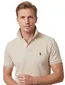 Poloshirt korte mouw Polo Ralph Lauren Custom Slim Fit beige gemêleerd
