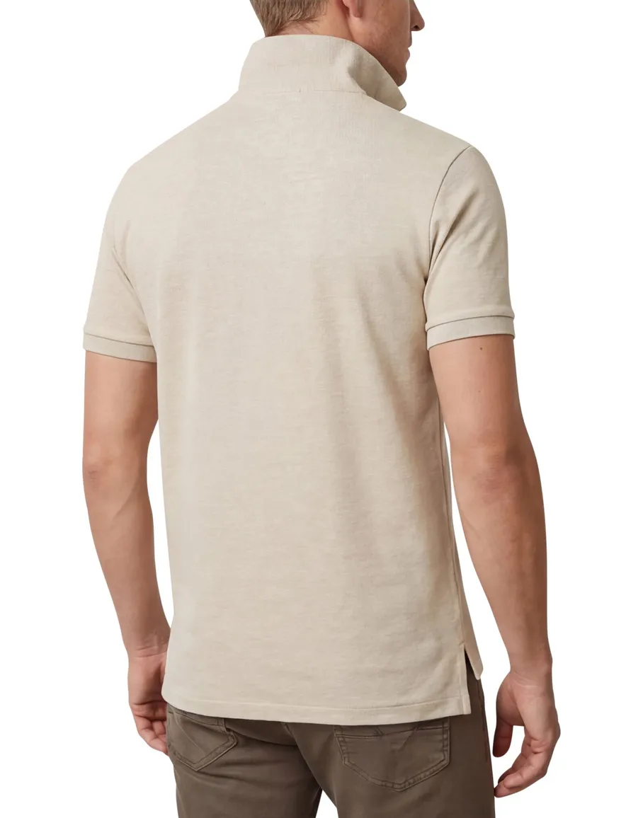 poloshirt korte mouw beige Polo Ralph Lauren Custom Slim Fit