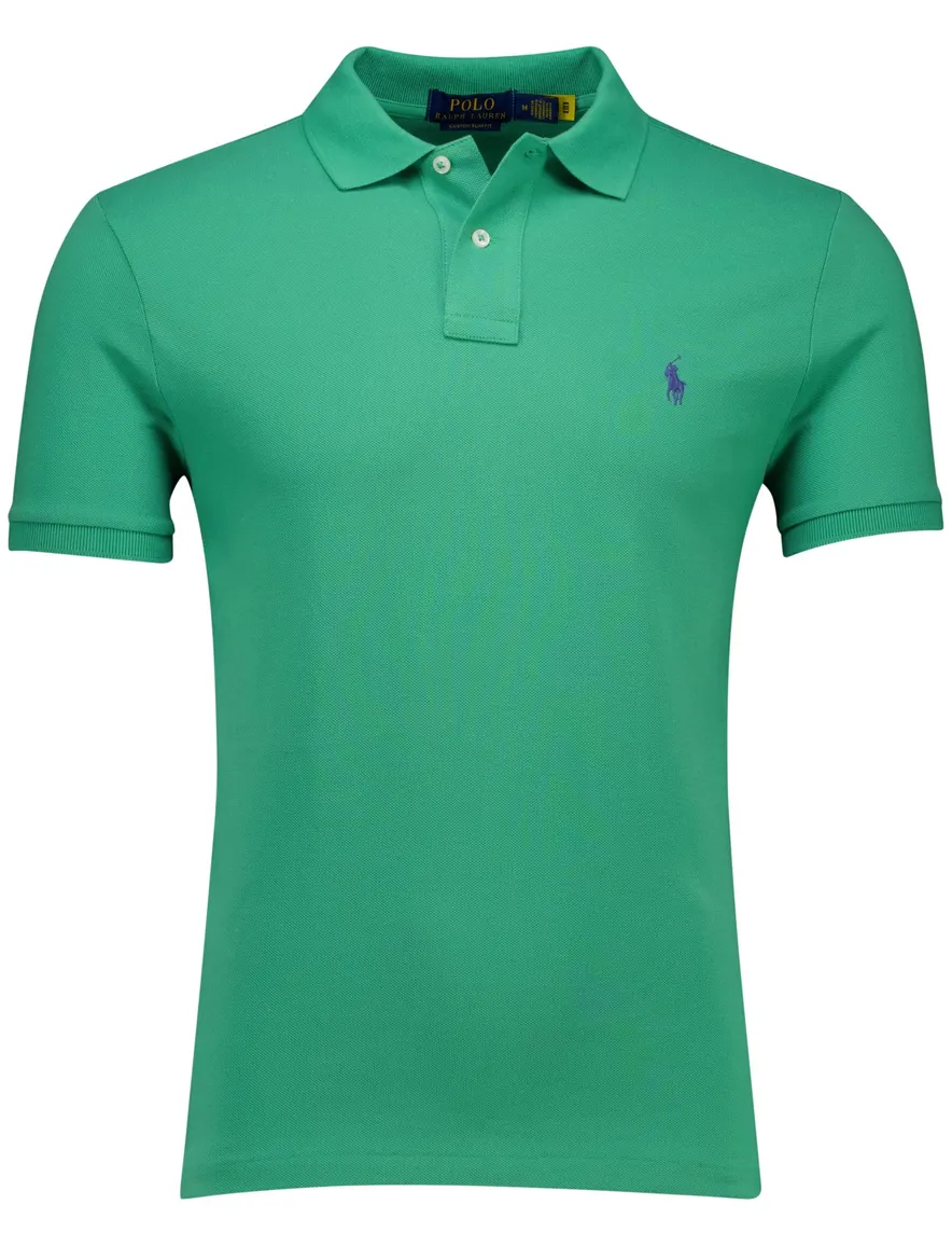 Polo Ralph Lauren poloshirt groen custom slim fit 100% katoen