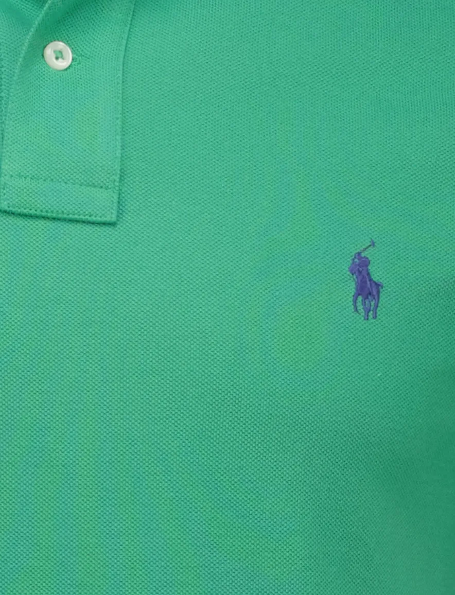 Polo Ralph Lauren poloshirt groen custom slim fit 100% katoen